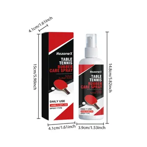 Detailed product dimensions for HozoneX 100ml table tennis rubber cleaner spray