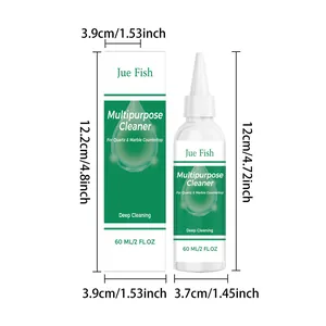 Dimensions détaillées du nettoyant multi-usages Jue Fish 60ml pour plan de travail
