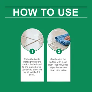 Instructions étape par étape pour utiliser le nettoyant carrelage Jue Fish sur taches