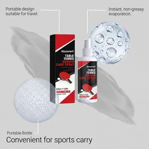HozoneX table tennis rubber cleaner spray for removing grime and sweat from paddles.