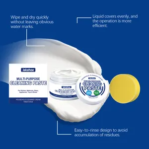 Close-up of JAKEHOE multi-purpose cleaning paste showing texture and packaging details.