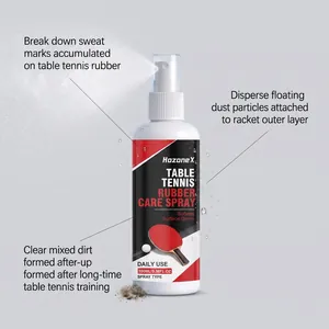 Professional 100ml table tennis rubber cleaning spray to remove dirt and sweat marks
