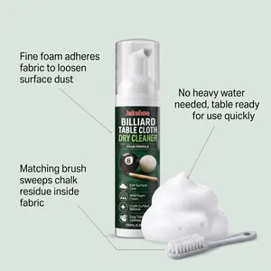 Close-up detail of Billiard table cloth dry cleaner foam and matching cleaning brush