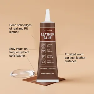 Colle à cuir Brunizo pour réparer canapés et sièges auto, tube de 50ml.