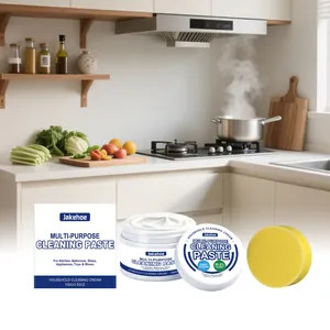 JAKEHOE Multi-Purpose Cleaning Paste Powerful Stain Remover Kitchen Grease Cleaner For Shoes Glass Appliances Bathroom Household Cleaning