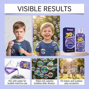 Gids voor DOWMOO bellenblaasconcentraat navulling met kleurrijke resultaten voor kinderen