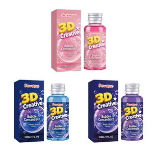 DOWMOO 30ml 3D creatief bellenblaasconcentraat navulling in roze blauwe en paarse