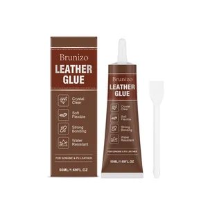 Kit colle cuir Brunizo 50ml avec applicateur pour réparation et soin des meubles