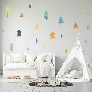 Woodland Tree Wall Stickers Forest Jungle PVC Vinyl Decals For Window Glass Decoration Nursery Classroom Home Wall Decor
