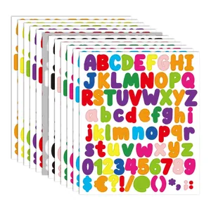Colorful 1-inch alphabet and number stickers for DIY scrapbooking and notebook