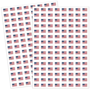 Juego de mini pegatinas de bandera americana para scrapbooking y sellado de sobres