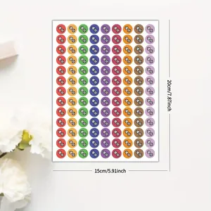 15x20cm sheet of 117 colorful dumbbell fitness planner stickers for workout tracking