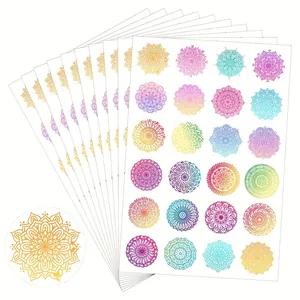 Mandala Round Stickers Colorful Geometric Pattern Decals For Gift Wrapping Scrapbooking Diary Envelope Seal DIY Crafts Decoration