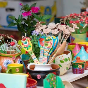 Pegatinas de precios de colores para mercadillos y ventas de garaje en cerámica