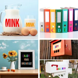 Waterproof 2 inch colorful letter and number stickers for mailbox address and signage