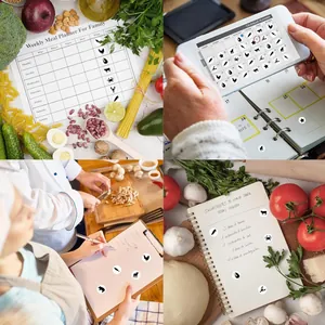 Black animal reward stickers used on meal planners, calendars and recipe notebooks
