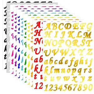 Detail of 11-color alphabet and number stickers for mailboxes and signs