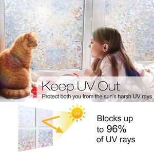 Dekorative 3D-Regenbogen-Fensterfolie mit Schutzfunktion gegen 96 % der UV-Strahlen
