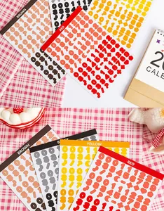 Creative colorful palette number and letter stickers for DIY phone case and journal decoration