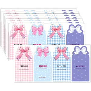 Gemischte Farben Schleife Siegelaufkleber Open Me Thank You Geschenkverpackungsetiketten Für Geburtstag Hochzeit Party Dekoration Kupferdruckpapier