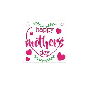 Pink heart Happy Mother's Day adhesive stickers for gift packaging seal decoration