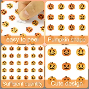 Autocollants citrouille Halloween, détail des décalcomanies faciles à décoller pour DIY