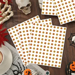 Autocollants d'expression citrouille d'Halloween pour bricolage et décoration de fête