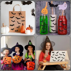 Autocollants chauve-souris d'Halloween pour sacs, bouteilles et ordinateurs