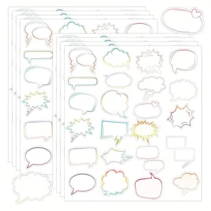 Blank Speech Bubble Stickers Thought Clouds Conversation Shapes Note Labels For Journal Planner Scrapbook DIY Decoration