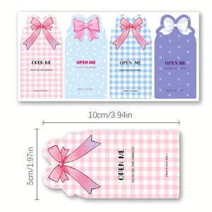 Detail von 4er-Set Schleifen-Siegelaufklebern mit Maßen 10cm x 5cm für Geschenkverpackung