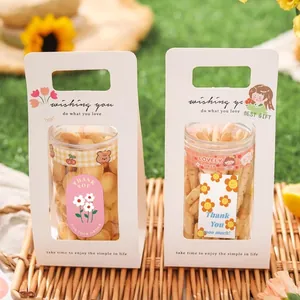 Pegatinas de agradecimiento en inglés y caja de regalo para galletas y dulces