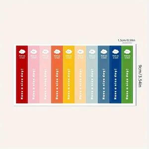 Rainbow thank you stickers with cloud design for gift packaging and box sealing