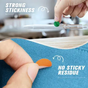 1.3cm round colored dot stickers showing strong stickiness and no residue on fabric