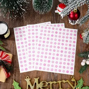 Pink and white peppermint swirl stickers for Christmas DIY gift scrapbooking