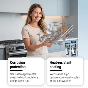 Grey dishwasher basket repair rubber for metal rack corrosion protection coating