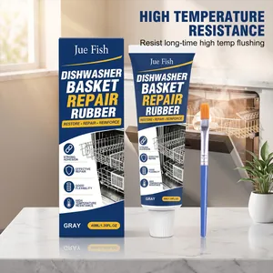 Gray dishwasher basket repair rubber kit with 40ml tube and application brush