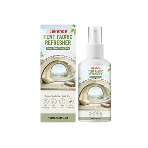 Jakehoe 100ml tentstofverfrisser spray voor geurverwijdering en outdoor campingtextiel