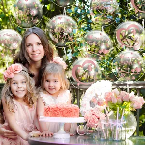 Autocollants fête des mères or rose sur ballons transparents pour décor de fête