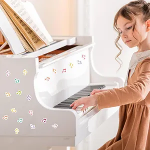 Premium colorful music note stickers for piano surface and DIY journal decoration