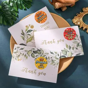 Round inspirational thank you sealing stickers for gift cards and envelopes
