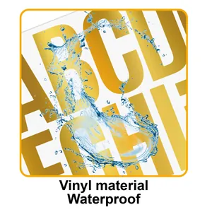 High-quality waterproof gold vinyl letter stickers for mailbox and classification