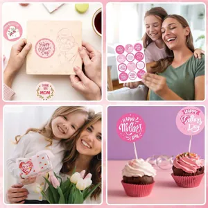 Muttertag-Aufkleber für Grußkarten, Geschenke und Cupcake-Dekorationen verwendet.