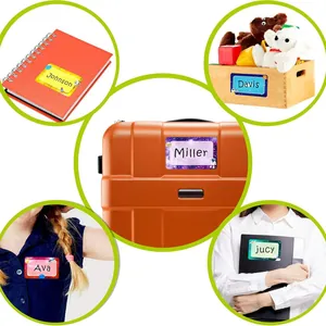 Juego de etiquetas de nombre personalizables tema espacio para material escolar y objetos