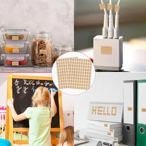 Etichette multiuso in carta kraft per contenitori, cavi e cartelle ufficio