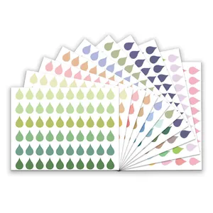 Set di adesivi colorati a forma di goccia per organizzare e marcare le cartelle.