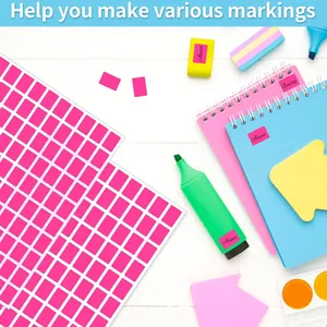 Etichette adesive rosa impermeabili per contrassegnare cancelleria e notebook