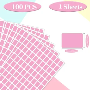 Vista dettagliata delle etichette adesive rosa 13x19mm per organizzazione e marcatura