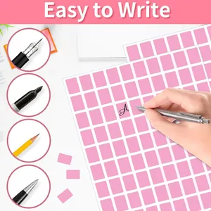 Etichette adesive rosa impermeabili facili da scrivere con diversi tipi di penne