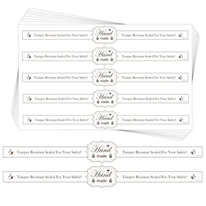 Handgemaakte Bakkerij Afdichting Stickers Lange Strip Tamper Resistant Labels Voor Taartdoos Dessert Verpakking DIY Decoratie Cadeaulabels