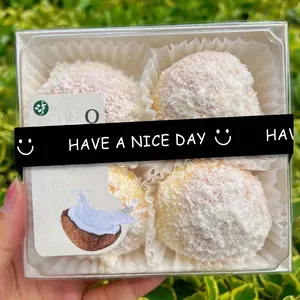 Black and white Have A Nice Day sealing stickers for baking dessert gift boxes